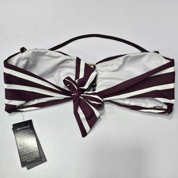 Lauren Ralph Lauren Striped Ring Bandeau Bikini Top - Picture 6 of 9